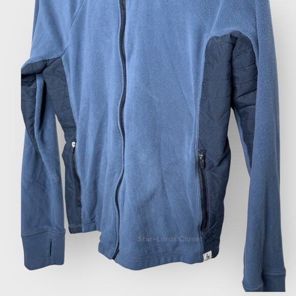 Abercrombie & Fitch Womens Fleece Zip Jacket Large Blue Colorblock Fleece Sporty - Picture 6 of 9